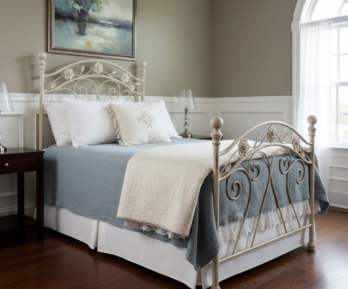 Twin size iron beds